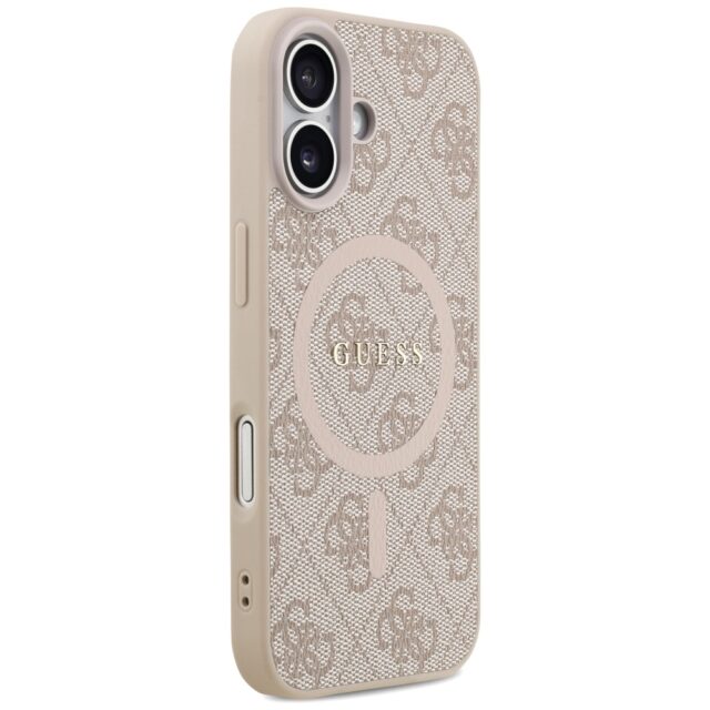 Case Guess 4G Ring Classic Logo MagSafe for iPhone 17 pink - imagine 4
