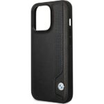 BMW BMHCP14L22RBDK case iPhone 14 Pro 6.1" black hardcase Leather Blue Dots - imagine 6