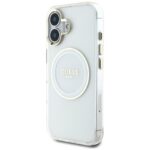Case Guess IML Metal Colored Circle      Classic Logo MagSafe for iPhone 16 white - imagine 2