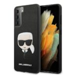 Karl Lagerfeld KLHCS21MSAKHBK S21+ G996 black hardcase Saffiano Ikonik Karl`s Head