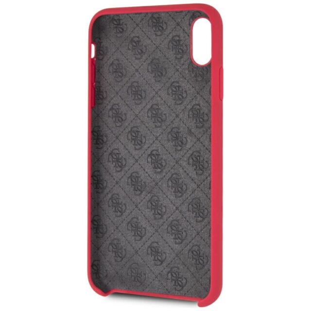 Guess GUHCI65LSGLRE iPhone Xs Max red hard case Silicone - imagine 4