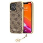 Guess GUHCP13LGF4GBR iPhone 13 Pro /  13 6,1" brown hardcase 4G Charms Collection