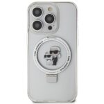 Karl Lagerfeld KLHMP15XHMRSKCH iPhone 15 Pro Max 6.7" white hardcase Ring Stand Karl&Choupettte - imagine 3
