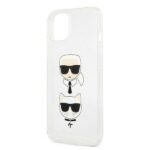 Karl Lagerfeld KLHCP13MKCTUGLS iPhone 13 / 14 / 15 6,1" silver hardcase Glitter Karl`s & Choupette - imagine 6