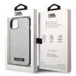 Karl Lagerfeld KLHCP14MG2ELS iPhone 14 Plus / 15 Plus 6,7" hardcase silver Glitter Plaque Log - imagine 8