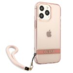 Guess GUHCP13LHTSGSP iPhone 13 Pro / 13 6,1" pink hardcase Translucent Stap - imagine 4