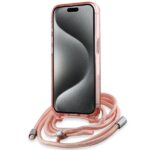 Karl Lagerfeld KLHMP15SHCKCKLCP iPhone 15 / 14 / 13  6.1" pink hardcase IML Crossbody Monogram - imagine 4