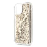 Karl Lagerfeld KLHCN58TRKSGO iPhone 11 Pro gold Glitter Signature - imagine 3