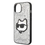 Karl Lagerfeld KLHCP14SG2CPS iPhone 14/ 15 / 13 6,1" silver hardcase Glitter Choupette Patch - imagine 6