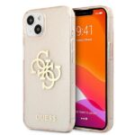 Guess GUHCP13SPCUGL4GGO iPhone 13 mini 5,4" gold hard case Glitter 4G Big Logo