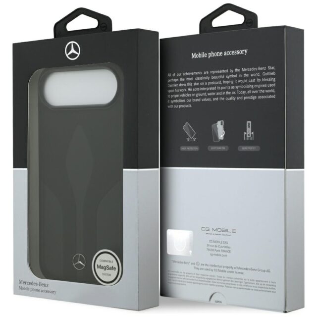 Case Mercedes Leather The Move MagSafe for iPhone Air black - imagine 8