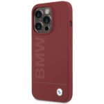 BMW BMHMP15LSLBLRE iPhone 15 Pro 6.1" red hardcase Silicone Big Logo MagSafe - imagine 2