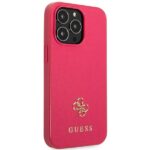Guess GUHCP13XPS4MF iPhone 13 Pro Max 6,7" pink hardcase Saffiano 4G Small Metal Logo - imagine 4