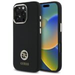 Guess GUHCP16XM4DGPK iPhone 16 Pro Max 6.9" black hardcase Silicone Logo Strass 4G