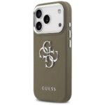 Guess Grained Big 4G Classic Logo Case for iPhone 17 Pro Brown - imagine 2