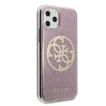 Guess GUHCN65PCUGLPI iPhone 11 Pro Max pink hard case 4G Circle Glitter - imagine 5