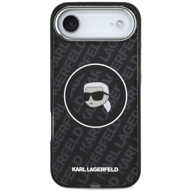 Case Karl Lagerfeld IML Karl Head Logo   MagSafe for iPhone Air black - imagine 3