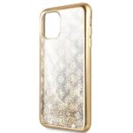 Guess GUHCN65PEOLGGO iPhone 11 Pro Max gold hard case 4G Peony Liquid Glitter - imagine 3