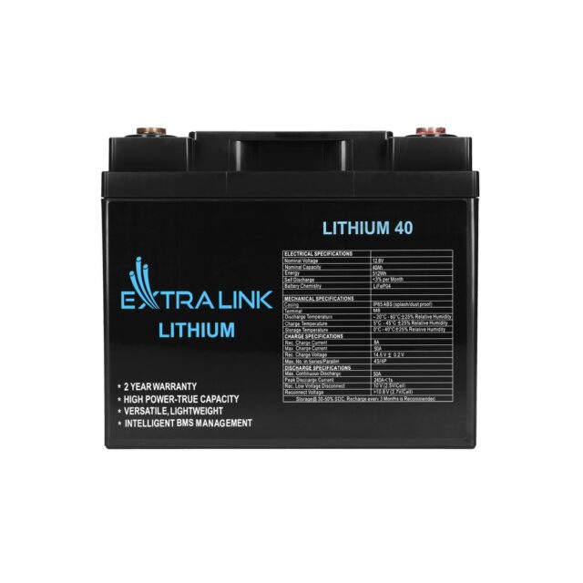 Extralink LiFePO4 40AH | Accumulator | 12.8V, BMS - imagine 3