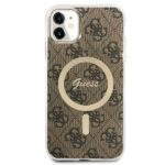 Guess Set GUBPN61H4EACSW Case+ Charger iPhone 11 6,1" brown hard case 4G Print MagSafe - imagine 3
