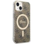 Guess GUHMP13MH4STW iPhone 13 / 14 / 15 6.1" brown hardcase 4G MagSafe - imagine 3