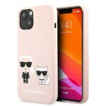 Karl Lagerfeld KLHMP13MSSKCI iPhone 13/ 14 / 15 6,1" hardcase light pink Silicone Ikonik Karl & Ch - imagine 2