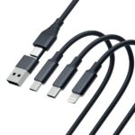 3MK Hyper Cable 3w1 USB-A/USB-C -USB-C/Micro/Lightning 1.5m Black cable - imagine 7