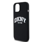 DKNY DKHMP15MSNYACH iPhone 15 Plus / 14 Plus 6.7" black hardcase Liquid Silicone White Printed Logo - imagine 6