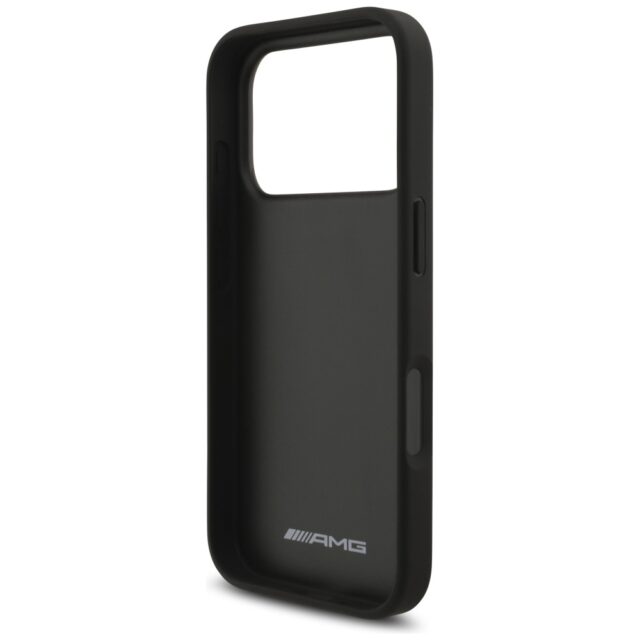 Case AMG Leather Debossed Lines Logo for iPhone 17 Pro black - imagine 7