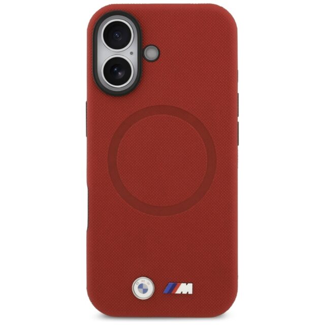 BMW M FW Metal Logo MagSafe Case for iPhone 17 Red - imagine 3