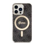 Guess Set GUBPP13LH4EACSK Case+ Charger iPhone 13 Pro black hard case 4G Print MagSafe - imagine 3
