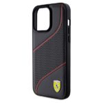 Ferrari FEHCP15XPWAK iPhone 15 Pro Max 6.7" black hardcase Perforated Waves Metal Logo - imagine 6
