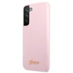 Guess GUHCS22MLSLMGLA S22+ S906 lavender hardcase Silicone Script Metal Logo - imagine 2