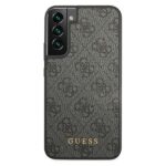 Guess GUHCS22SG4GFGR S22 S901 grey hard case 4G Metal Gold Logo - imagine 3