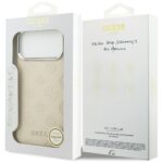 Guess Peony Hot Stamp Script MagSafe Case for iPhone 17 Pro Max Beige - imagine 8