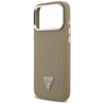 Case Guess Grained Triangle Logo MagSafe for iPhone 17 Pro Max brown - imagine 6