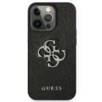 Guess GUHCP13LSA4GSBK iPhone 13 Pro/ 13 6,1"black hardcase Saffiano 4G Metal Logo - imagine 3