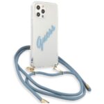 Guess GUHCP12MCRTVSBL iPhone 12/12 Pro 6,1" blue hardcase Script Vintage - imagine 4