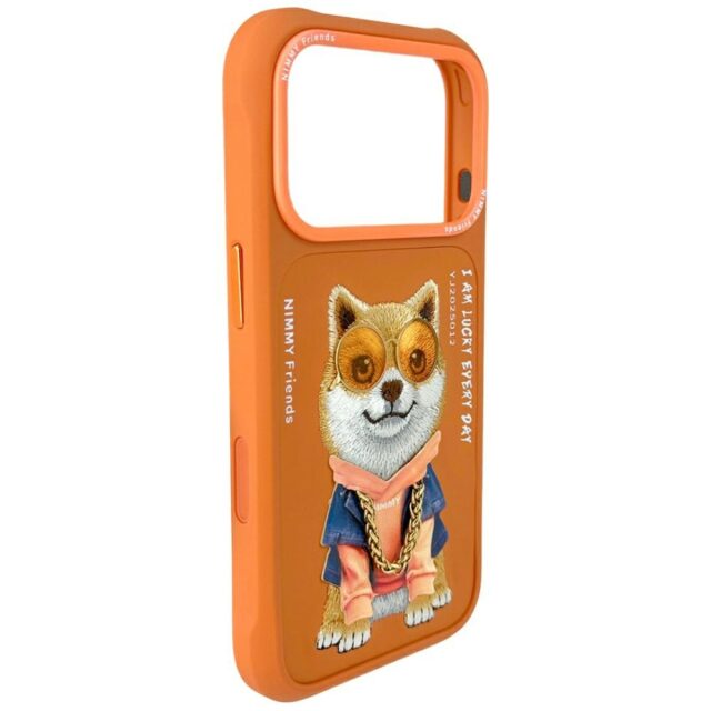 Etui Nimmy Glasses Cool Dog do iPhone 17  Pro pomarańczowy - imagine 5