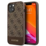 Guess GUHCP13SG4GLBR iPhone 13 mini 5,4" brown hard case 4G Stripe Collection
