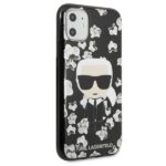 Karl Lagerfeld KLHCN61FLFBBK iPhone 11 6,1" / Xr black Flower Ikonik Karl - imagine 5