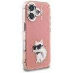 Case Karl Lagerfeld IML Aquarelle        Choupette & Logo for iPhone 16 pink - imagine 4