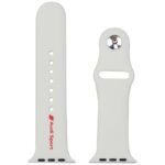 Strap Audi Sport Red Logo Silicone Watch Strap for Apple Watch 44/45/46/49mm white - imagine 3