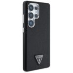 Case Guess Grained Triangle Logo MagSafe for Samsung Galaxy S25 Ultra black - imagine 4