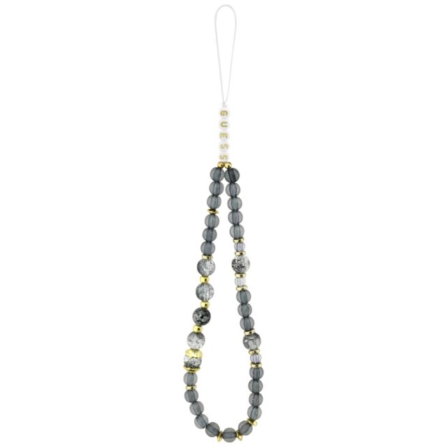 Guess IML Flowers Pearl Strap MagSafe case for iPhone 17 Pro Max black - imagine 2