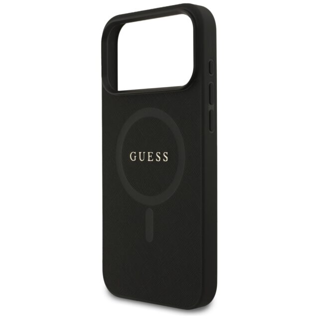 Guess Saffiano Classic Logo MagSafe Case for iPhone 17 Pro Max Black - imagine 6