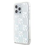 DKNY DKHCP15XLCPEPT iPhone 15 Pro Max 6.7" white hardcase Liquid Glitter Multilogo - imagine 2