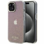 Guess GUHCP15SHDECMP iPhone 15 / 14 / 13 6.1" pink hardcase IML Faceted Mirror Disco Iridescen