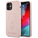 Karl Lagerfeld KLHCP12SSILTTPI iPhone12 mini 5,4" Silicone Ikonik Outline pink