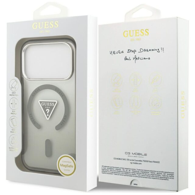 Guess IML Gradient Triangle Logo MagSafe Case for iPhone 17 Pro Max khaki - imagine 8